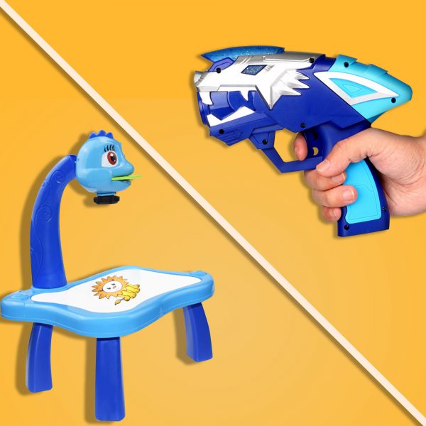 بروجيكتور تعليم الرسم + مسدس الفقاعات